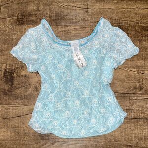 NWT Vintage lace floral coquette Fairycore top